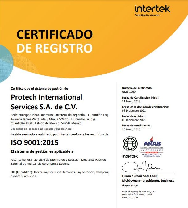 certificado de registro